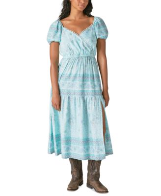 Lucky Brand - Women's Block-Print Midi Dress