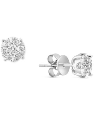 EFFY Collection - Diamond Cluster Stud Earrings (1/2 ct. t.w.) in 14k White Gold
