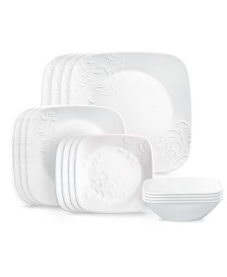 Corelle - Cherish Square 16-Pc. Dinnerware Set, Service for 4