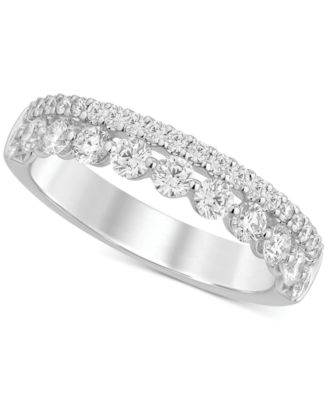 Macy's - Diamond Double Row Band (1 ct. t.w.) in 14k White Gold