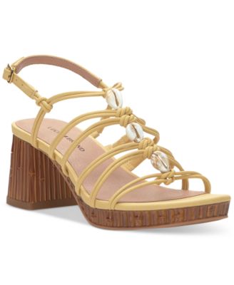 Lucky Brand - Women's Bassie Strappy Shell-Trimmed Sandals