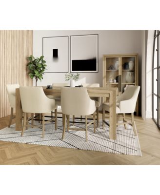 Furniture - 7pc Dining Set (Davie Counter Height Table + 6 Nelin Counter Height Chairs)