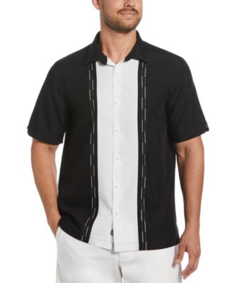 Cubavera - Men's Classic-Fit Colorblocked Embroidered Button-Down Shirt