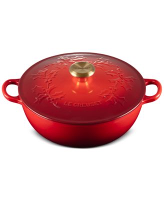 Le Creuset - Enameled Cast Iron Holly Collection Traditional 4.5-Qt. Chef's Oven with Lid