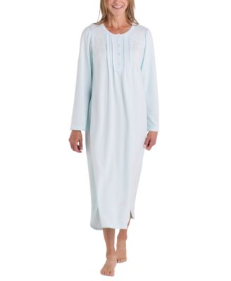 Miss Elaine - Women's Paisley-Print Lace-Trim Nightgown