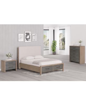 Furniture - Portmore 3pc King Storage Set (Upholstered Bed, Chest & 2-Drawer Nightstand), Created for Macy's