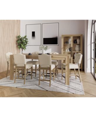Furniture - 7pc Counter Height Dining Set (Davie Rectangular Table & 6 Jesilyn Stools)