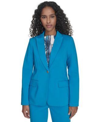 Calvin Klein - Women's Cotton-Blend One-Button Jacket
