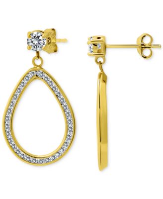 Giani Bernini - Cubic Zirconia Open Teardrop Drop Earrings