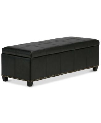 Simpli Home - Rhodes Bench, Quick Ship