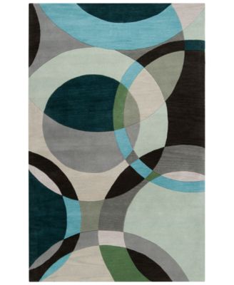 Livabliss - Forum FM-7157 Dark Green 5' x 8' Area Rug