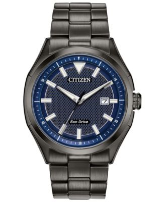 Citizen - Men's WDR Black Stainless Steel Bracelet Watch 41mm