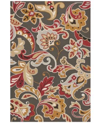 Kas - Harbor Flora 4213 Taupe 5' x 7'6" Indoor/Outdoor Area Rug
