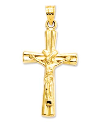 Macy's - 14k Gold Charm, Reversible Crucifix Cross Charm