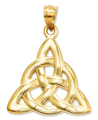 Macy's - 14k Gold Charm, Polished Trinity Charm