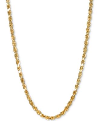 Italian Gold - Rope 24" Chain Necklace in 14k Gold