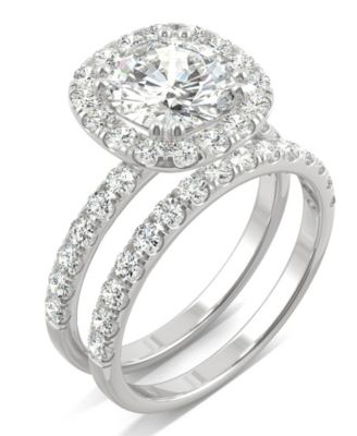 Charles & Colvard - Moissanite Bridal Set (2-7/8 ct. t.w. Diamond Equivalent) in 14k white gold