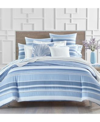 Charter Club - Damask Designs Coastal Stripe 300-Thread Count Comforter Set, Created for Macy's
