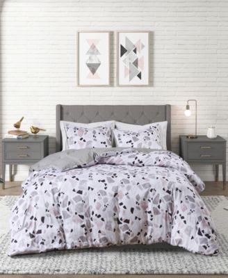 CosmoLiving - Terrazzo Printed Duvet Cover Set, 3 Piece
