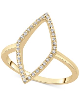 Wrapped - Diamond Rhombus Statement Ring (1/10 ct. t.w.)
