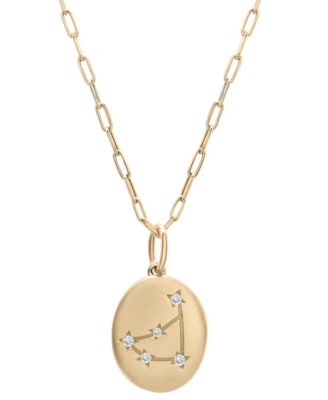 Wrapped - Diamond Capricorn Constellation 18" Pendant Necklace (1/20 ct. tw) in 10k Yellow Gold