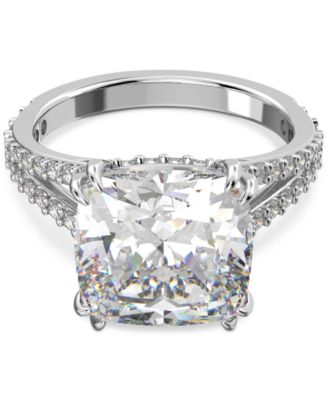 Swarovski - Silver-Tone Constella Crystal Cocktail Ring