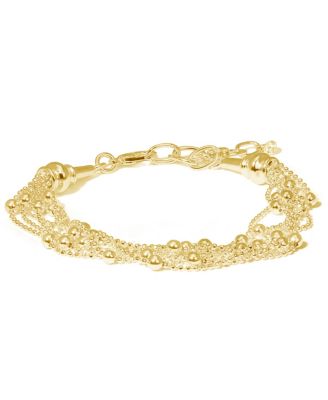 Macy's - Fine Silver Plate Beaded Multi Strand Bracelet