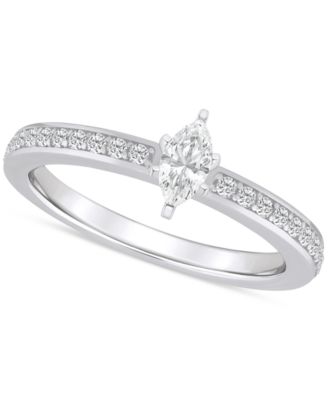 Macy's - Diamond Marquise Engagement Ring (1/2 ct. t.w.) in 14k Gold