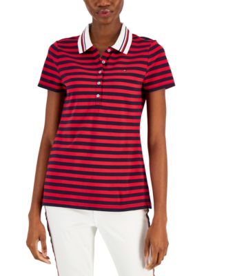 Tommy Hilfiger - Women's Twin-Tipped Striped Polo Shirt