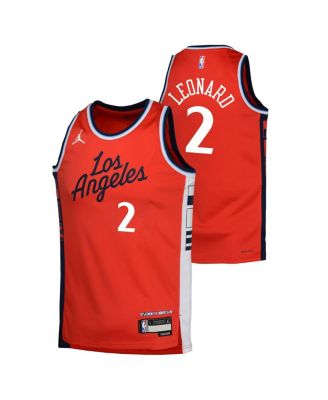 Jordan - Big Boys and Girls Kawhi Leonard Red LA Clippers Swingman Jersey - Statement Edition