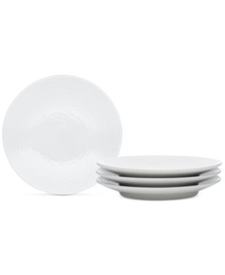 Noritake - Navy-On-Navy Swirl Collection 4-Pc. Coupe Appetizer Plates