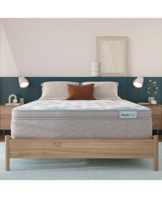Beautyrest - Bashful Lullaby 14.25" Medium Pillow Top Mattress Set - Twin