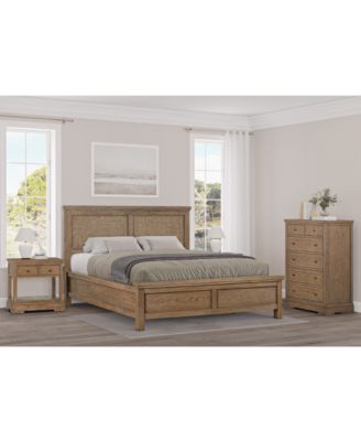 Furniture - Alverton 3 Pc. King Cane Set (Bed, Chest & 1-Drawer Nightstand)