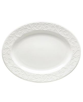 Lenox - "Opal Innocence Carved" Large Oval Platter