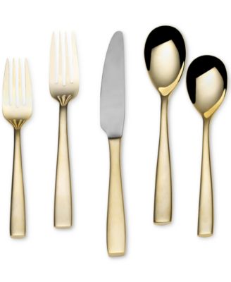 Mikasa - Delano Gold-Plated 20-Piece Flatware Set