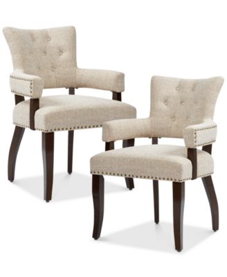 Furniture - Set of 2 Brooklyn Dining Arm Chairs, Direct Ship
