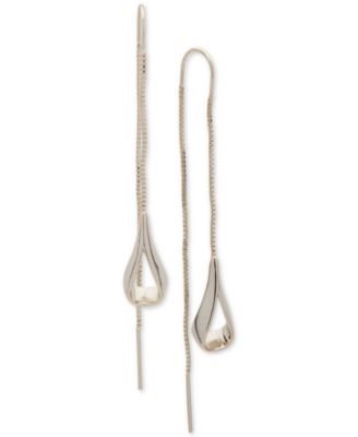 DKNY - Gold-Tone Open Teardrop Threader Earrings