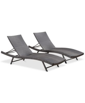 Noble House - Veranda Outdoor Chaise Lounge (Set Of 2), Quick Ship