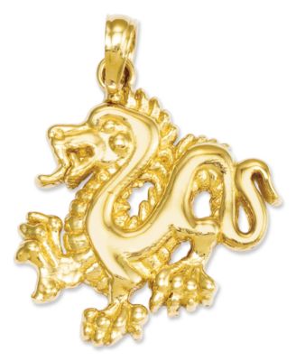 Macy's - 14k Gold Charm, Small Dragon Charm