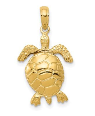 Macy's - Turtle Pendant in 14k Yellow Gold