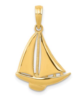 Macy's - Sailboat Pendant in 14k Yellow Gold