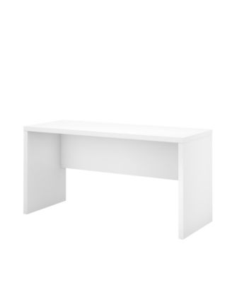 Kathy Ireland Office by Bush Furniture - Office by kathy ireland&reg; Echo 60W Credenza Desk in Pure White