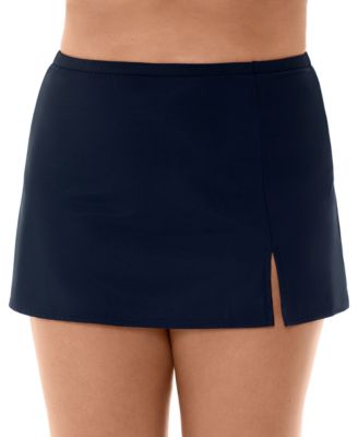 Swim Solutions - Plus Size Solid Swim Skirt