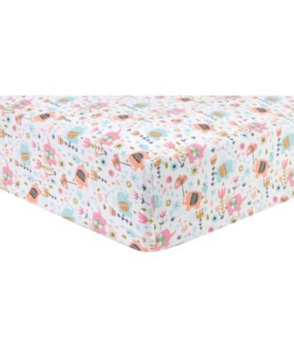 Trend Lab - Playful Elephants Flannel Crib Sheet