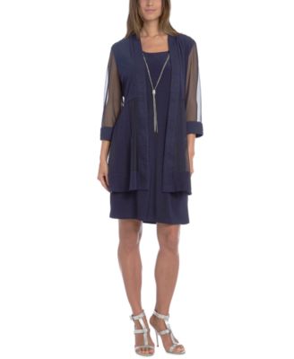 R & M Richards - Petite Hoya Jacquard Dress & Jacket