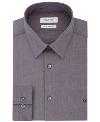 Calvin Klein - Men's Slim-Fit Stretch Flex Collar Solid Logo Dress Shirt