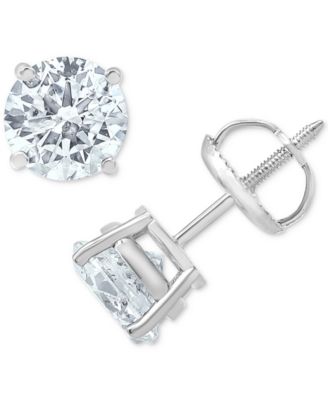 Macy's - Diamond Stud Earrings (2 ct. t.w.) in 14k White Gold
