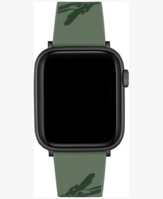 Lacoste - Crocodile Print Green Silicone Strap for Apple Watch&reg; 42mm/44mm