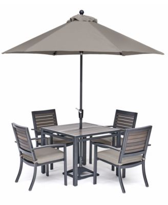 VSUserMacys5 - Marlough II Outdoor Aluminum 5-Pc. Dining Set (36" Square Dining Table and 4 Dining Chairs)