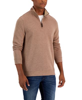 Club Room - Men's Birdseye Quarter-Zip Pullover